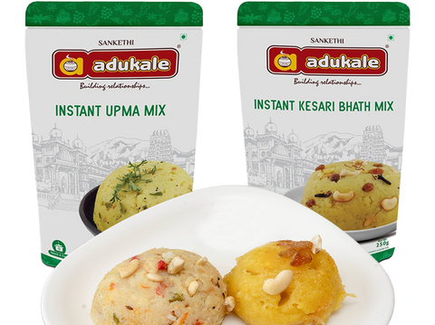 Instant Upma Mix + Instant Kesari Bhath Mix Combo