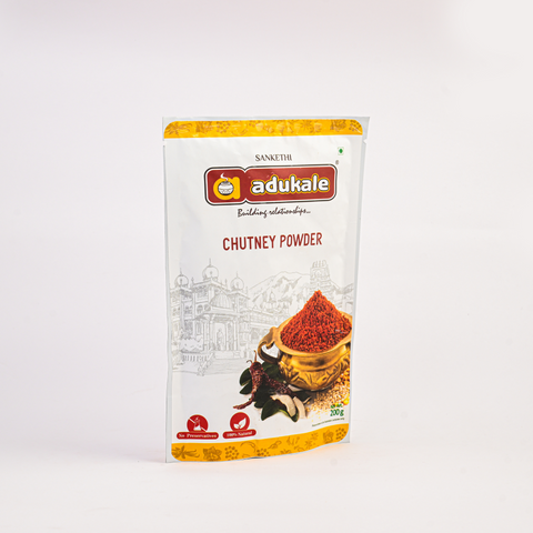 Chutney Powder | Use with Dosa, Idli, Upma, or Curd Rice | Adukale 200g Pack