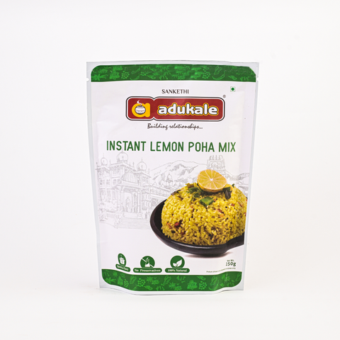 Instant Lemon Poha Mix | Avalakki Bisi Nimbe Bath | Healthy Breakfast | Adukale - 250g Pack