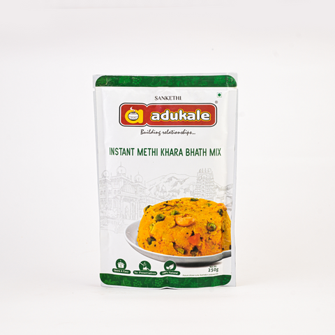 Instant Methi Khara Bhath Mix | Instant Breakfast | Adukale - 250g Pack