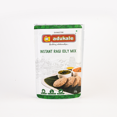 Instant Ragi Idli Mix | Healthy Idli Mix Made with Millet | Adukale - 250g Pack
