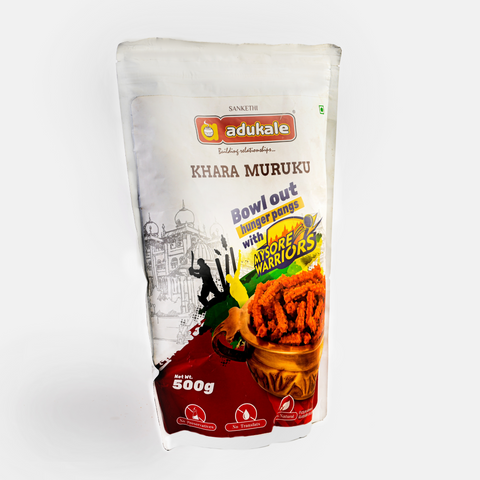Khara Muruku Party Pack | Crunchy Indian Snack | Adukale - 500g Pack