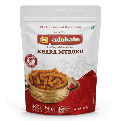 Khara Muruku | Crunchy Indian Snack | Adukale - 180g Pack