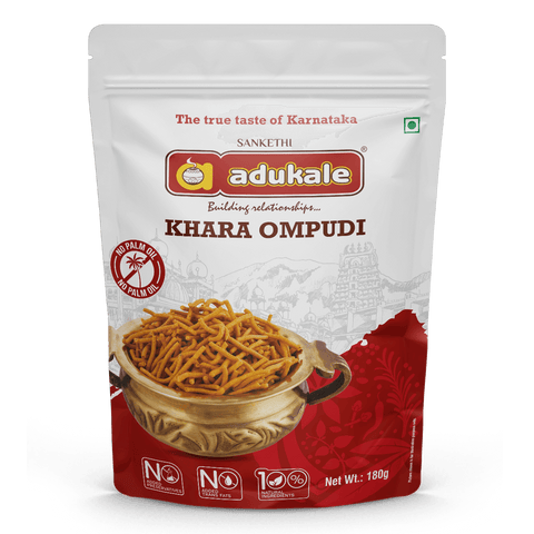 Khara Om Pudi | Coffee Time Snack | Adukale - 180g Pack