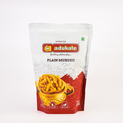 Plain Muruku | The Best Indian Snack | Adukale - 180g Pack